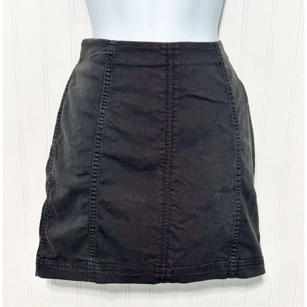 Free People Women's Modern Femme Denim Stretch A-Line Casual Mini Skirt Size‎ 10
